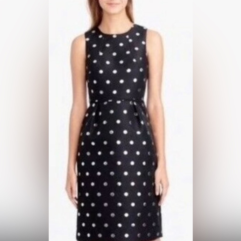 J crew black taffeta and metallic party dress. 150 retail.‎ NWOT